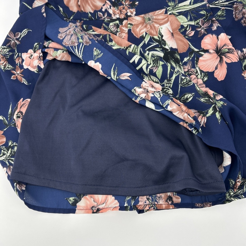 Pink Owl Skort Skirt Women's Large Blue Pink & White Floral Shorts Tennis Golf - Picture 6 of 11